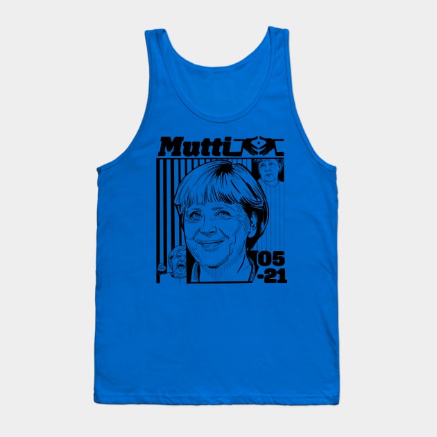 Mutti Merkel - Black Tank Top by Guen Douglas 